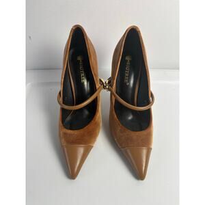 Bigtree Velvet Gold Two-Toned Stiletto Pumps
